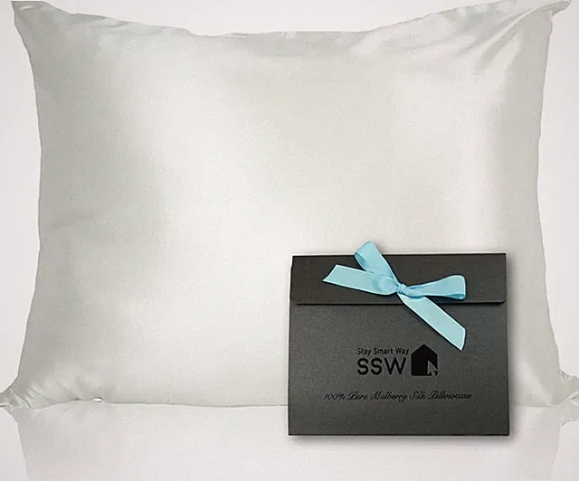 100% Mulberry Silk Pillowcase, Pure 6A grade, 22 Momme with Hidden Zipper, Queen