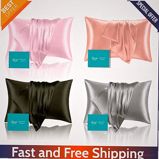100% Mulberry Silk Pillowcase with Hidden Zipper – Smooth, Cooling Pillow Cover.