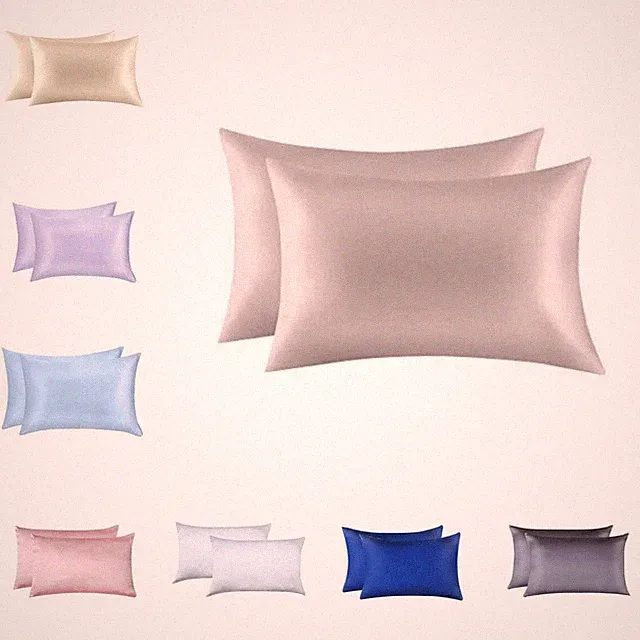 2 Pcs/Set Luxurious 100% Mulberry Silk Pillowcases for Hair&Skin-Super Soft