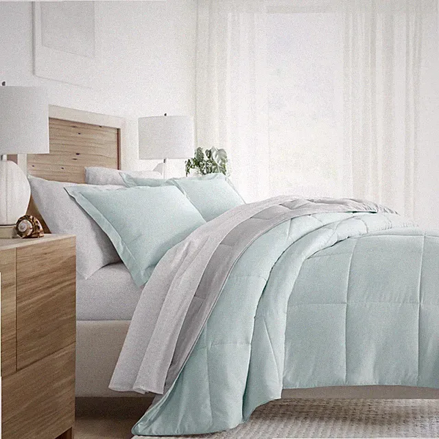 7 Piece Bedding Bundle Reversible Comforter & Patterned Sheet Set Full