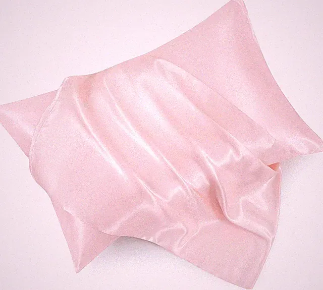 Blush Pink Satin Pillowcase Standard Set of 2 W/ Envelope Closure，Blush Pink