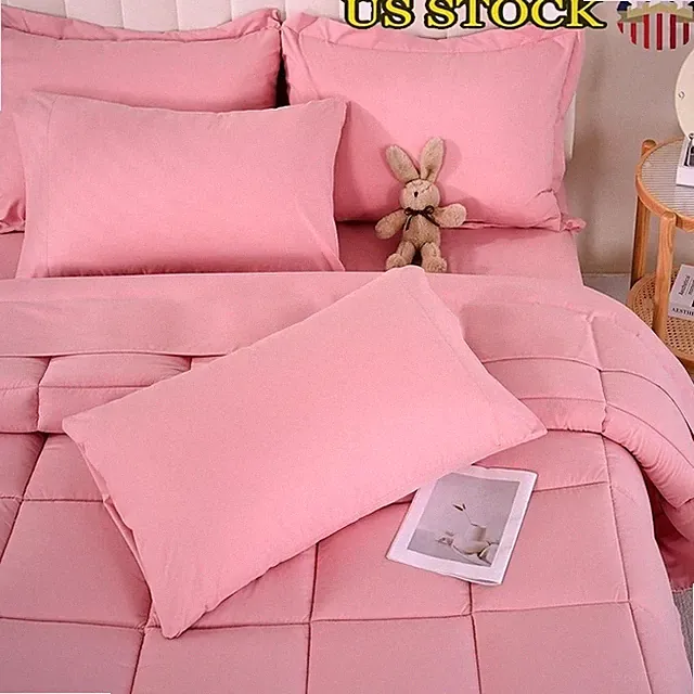 Full Comforter Set Soft Microfiber 7Piece Bedding W/ Pillow Shams & Cases New