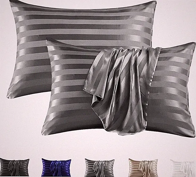 Luxurious 600 Thread Count Satin Pillowcase Set - Queen Size Envelope Closure