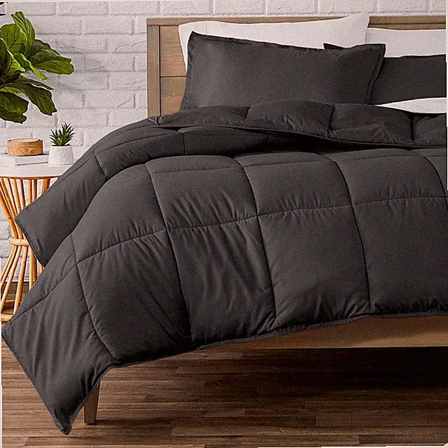 Twin XL Microfiber Sheet & Comforter Set Bundle - Black