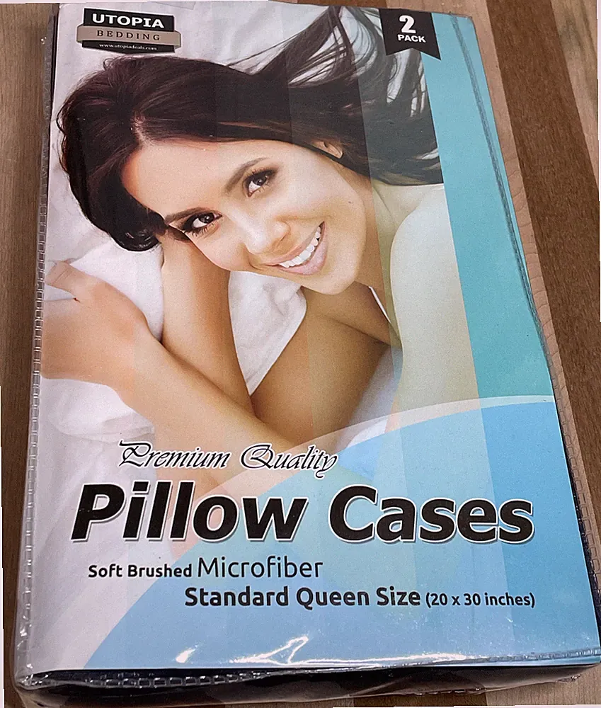 Utopia Bedding 2 Pack Soft Brushed Microfiber Pillowcases Queen Navy 20”x30”